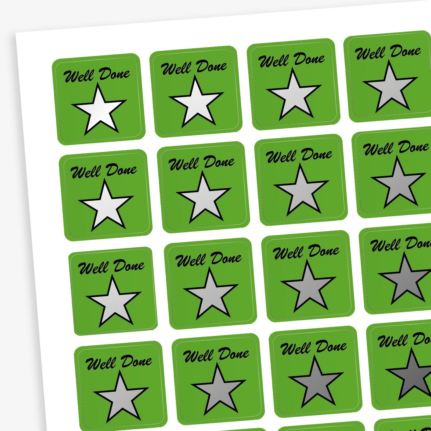 Metallic Star Stickers | Well Done | Red | x 140 | 16mm
