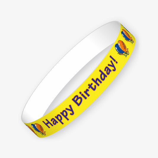 10 Happy Birthday Balloon Wristbands