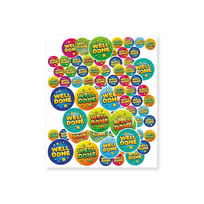 Scented Orange Well Done Stickers | 45 Stickers | 32mm