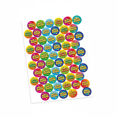 Well Done Sticker Sheet - Multi-colored