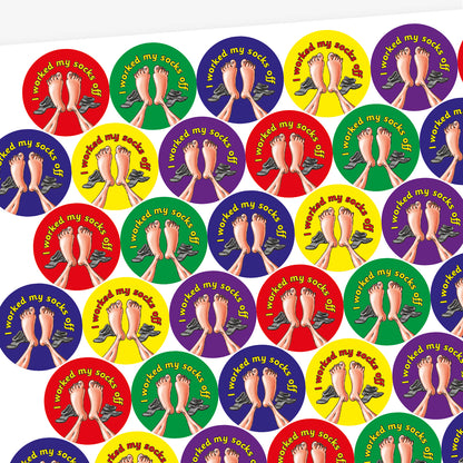 45 Clean Linen Scented Socks & Feet Stickers - 32mm