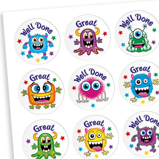 Berry Scented Monster Stickers - 25mm