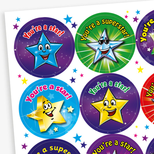 Berry Scented Stars and Superstars Stickers - 32mm