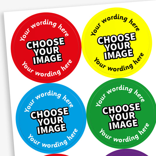 35 Design Your Own Colour Mix Stickers - 37mm