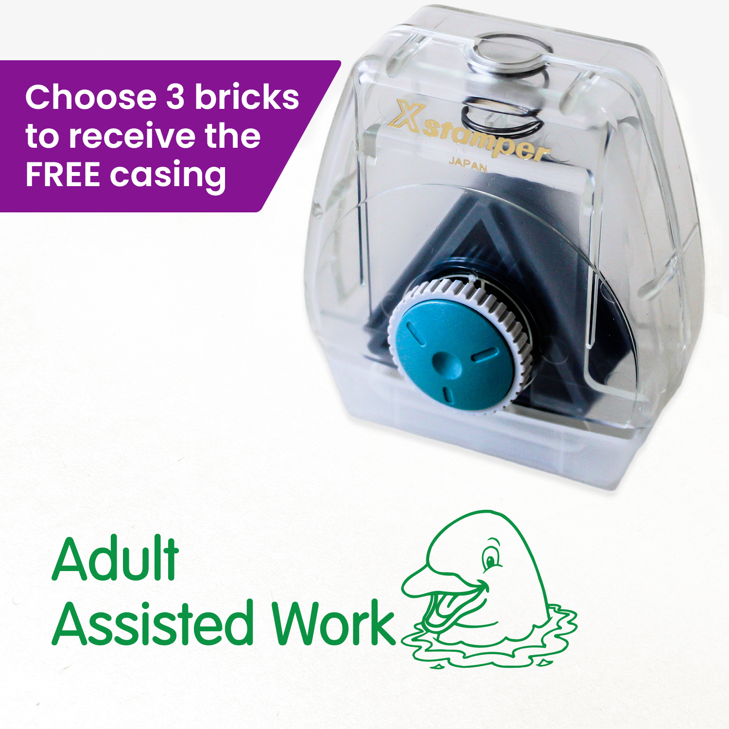 Adult Assist Work Dolphin Twist & Stamp Brick Stamper