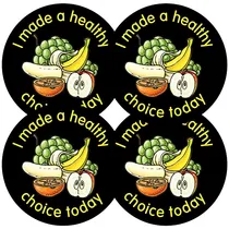 I Made a Healthy Choice Stickers - Fruit (35 Stickers - 37mm)