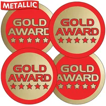 Metallic Gold Award (45 Stickers - 32mm)