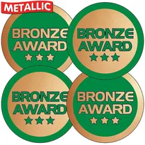 Metallic Bronze Award Stickers (35 Stickers - 37mm)