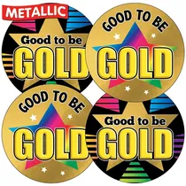 Metallic Good to be Gold Stickers (35 Stickers - 37mm)