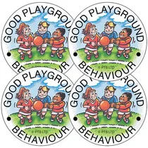 Good Playground Behaviour Stickers (35 Stickers - 37mm)