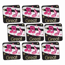 Metallic Great Stickers - Musical Notes (140 Stickers - 16mm)