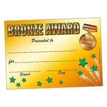 Bronze Award Certificates (20 Certificates - A5)
