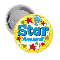 Star Award Badges (10 Badges - 38mm) Brainwaves