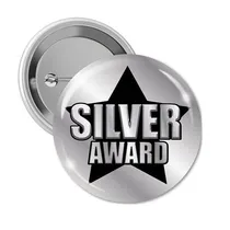 Silver Award Badges (10 Badges - 38mm)