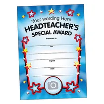 Personalised Headteacher's Special Award Certificate (A5) Brainwaves