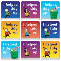 Tidy Up Stickers (35 Stickers - 20mm)