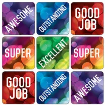 Positive Words Reward Stickers (35 Stickers - 20mm)