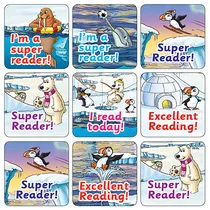 Reading Stickers - Polar (35 Stickers - 20mm)