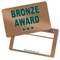 Metallic Bronze Award CertifiCARDS (10 Wallet Sized Cards)