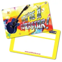 You're a Superstar Guitar CertifiCARDS (10 Cards - 86mm x 54mm)
