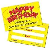 Happy Birthday CertifiCARDS (10 Cards - 86mm x 54mm)
