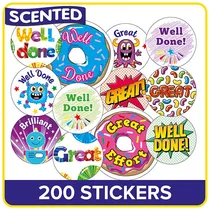 SCENTED Stickers Value Pack (200 Stickers - 25mm & 32mm)