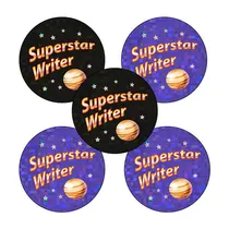 Holographic Superstar Writer Stickers (30 Stickers - 25mm)
