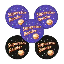 Holographic Superstar Reader Stickers (30 Stickers - 25mm)