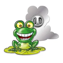 Frog Enamel Badge (30mm x 26mm)