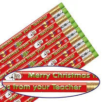 Merry Christmas from your Teacher PUPIL GIFT Pencils (12 Pencils)
