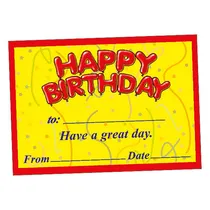 Happy Birthday Certificates - Have a great day (20 Certificates - A5)