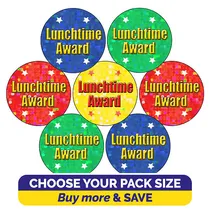 Holographic Lunchtime Award Stickers (20mm)
