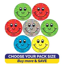 Holographic Smiley Stickers (20mm)