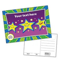 Personalised Smiley Stars Postcard (A6)