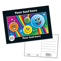 Personalised Rainbow Faces Postcard (A6)