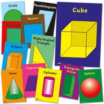 Geometry & Shapes Posters (12 Card Posters - A4)