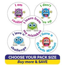 Scented Jellybean Stickers - Growth Mindset (25mm)