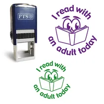 I Read with an Adult Today Stamper (25mm)