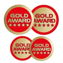 Metallic Gold Award Stickers