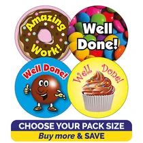 Scented Chocolate Stickers - Well Done (32mm)