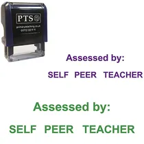 Assessed by: Self/Peer/Teacher Stamper (38mm x 15mm)