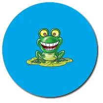 Personalised Frog Stickers  (35 per sheet - 37mm)