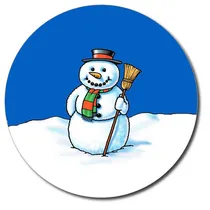 Personalised Snowman Stickers (35 per sheet - 37mm)