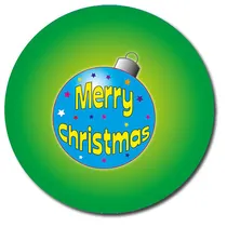 Personalised Bauble Stickers - Green (35 per sheet - 37mm)