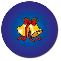 Personalised Bells Stickers - Blue (35 per sheet - 37mm)