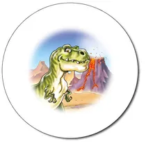 Personalised T Rex Stickers (35 per sheet - 37mm)