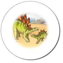 Personalised Stegosaurus Stickers (35 per sheet - 37mm)