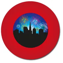 Personalised Firework Display Stickers (35 per sheet - 37mm)