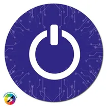 Personalised Digital Leader Stickers - Blue (35 per sheet - 37mm)
