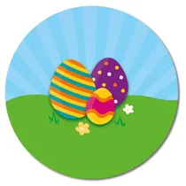 Personalised Easter Eggs Stickers (35 per sheet - 37mm)